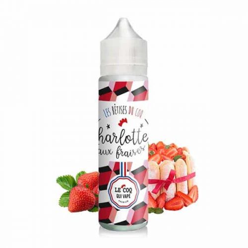 E-liquide charlotte aux fraises 50ml de chez le coq qui vape